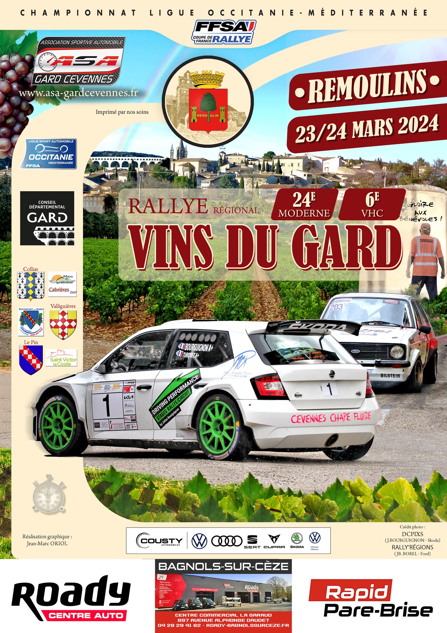Affiche Du Rallye Des Vins Du Gard 2024