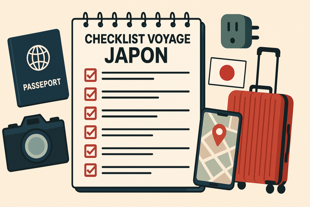 Checklist pour voyage au Japon